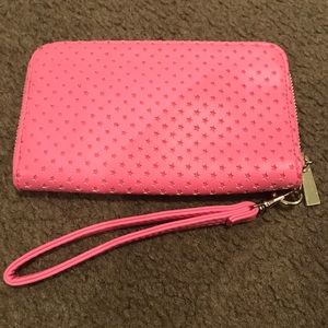 Pink Wristlet Zip Wallet